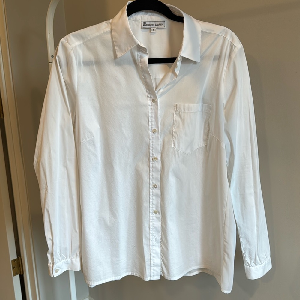 White button down shirt.